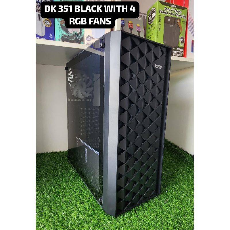 DK351 Black Casin With 4 RGB Fans
