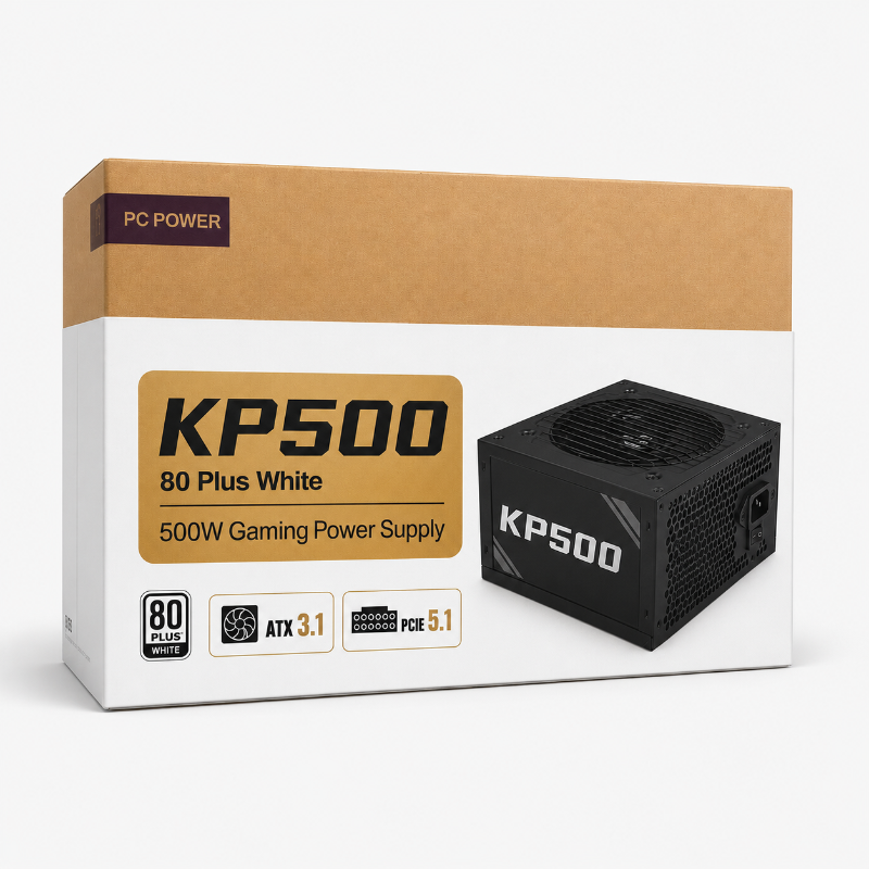 KP500 80 Plus White 500W Gaming Power Supply