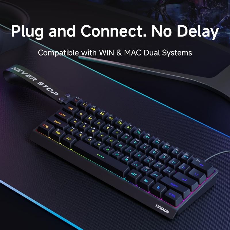 EWEADN DK63 60% Gaming Mechanical Keyboard