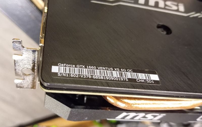 MSI GTX 1660 VENTUS XS 6G OC