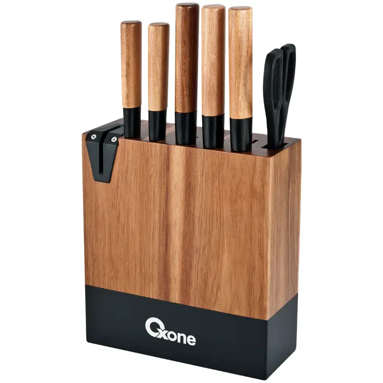 Oxone OX984 Pisau Set Stainless Gagang Kayu Premium Kitchen Tools