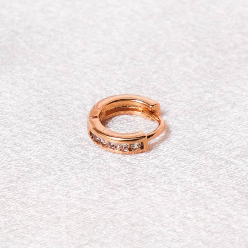 Stone Huggie Rose Gold | HG103