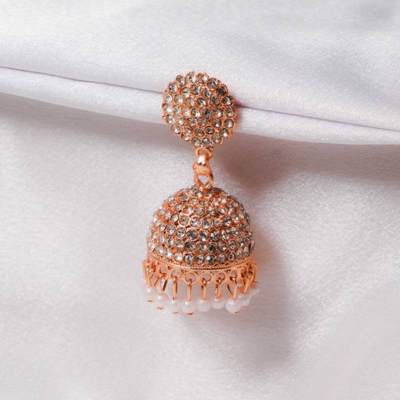 Halo Stone Pearl Jhumka | JM101