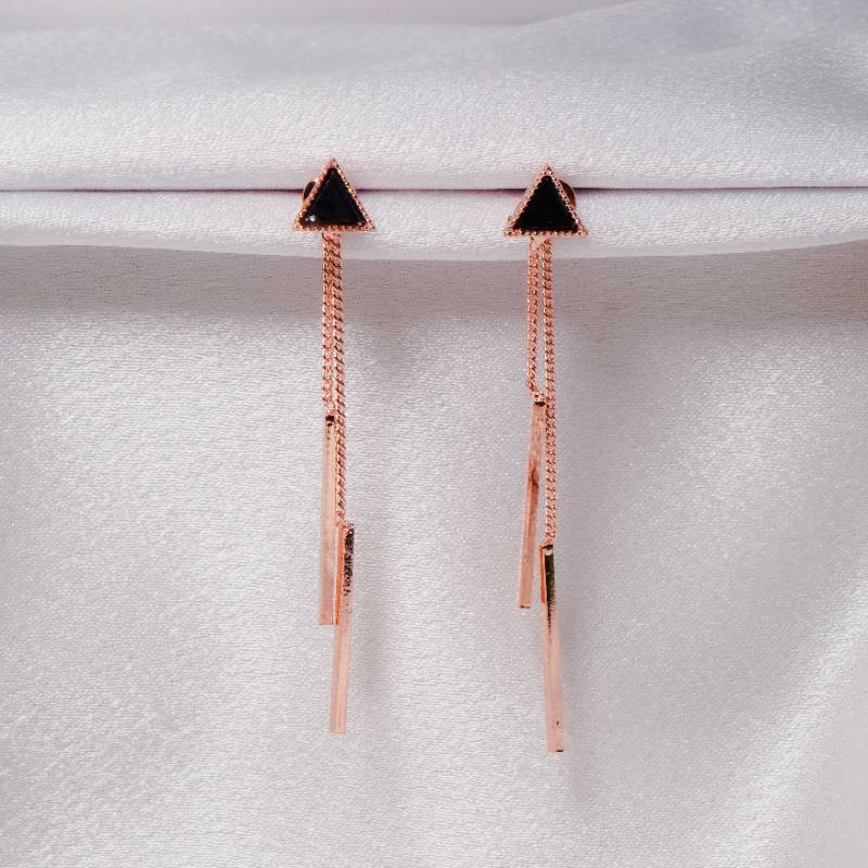 Du Dangly Stick Triangle Rose Gold | DL102