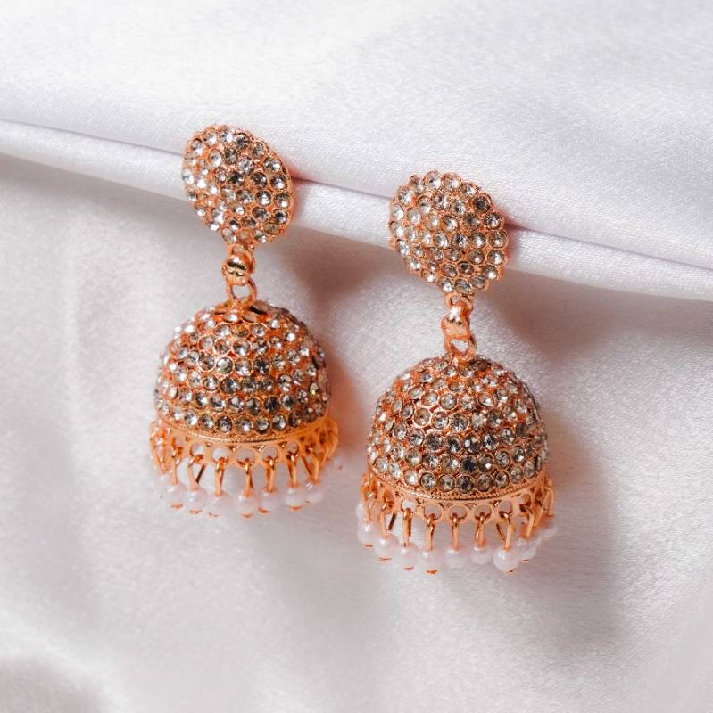 Halo Stone Pearl Jhumka | JM101