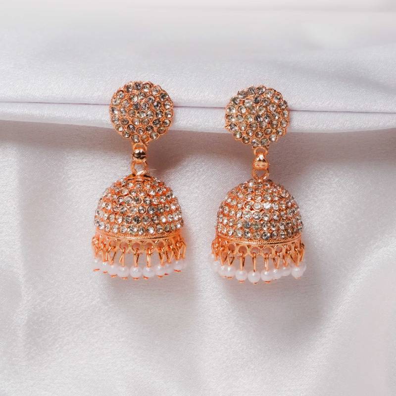 Halo Stone Pearl Jhumka | JM101