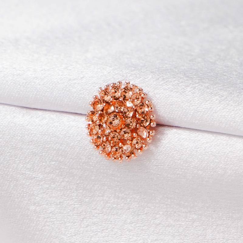 Rounded Halo stud Rose gold | UF101