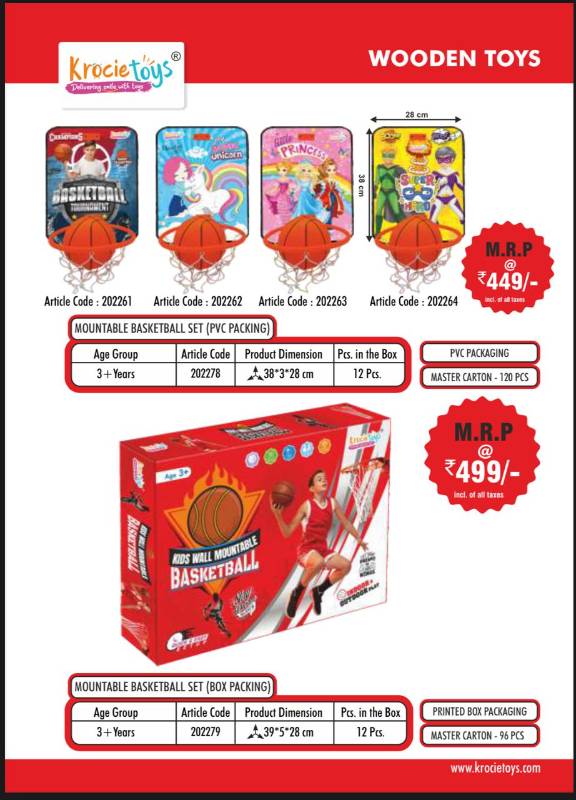 WALL MOUNTABLE BASKET BALL
BOX PACKING