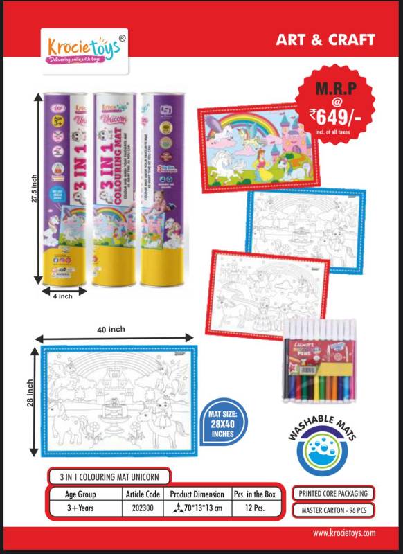 3 IN 1 COLORING MAT