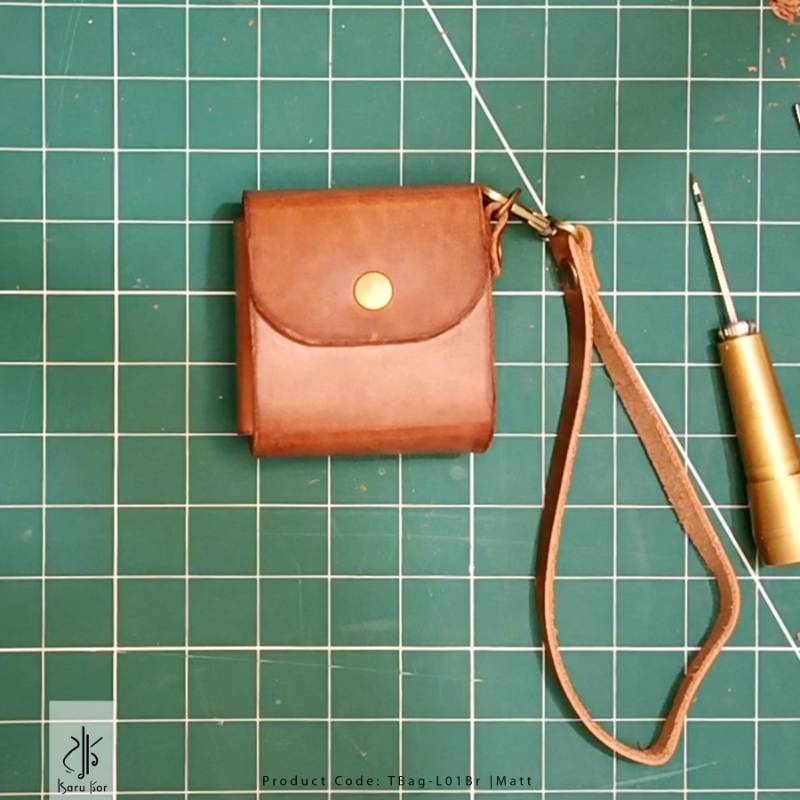 Personalized Handmade Tiny School Bag, Wireless Headphone Case, Custom Leather AirPods Case