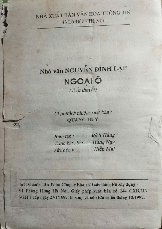 NGOẠI Ô NGUYỄN QUANG LẠP