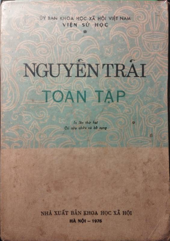 NGUYỄN TRÃI TOÀN TẬP