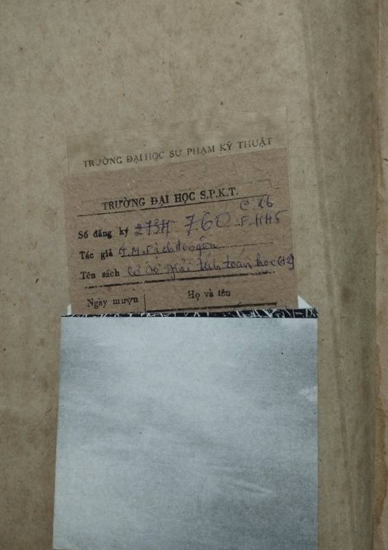 CƠ SỞ GIẢI TÍCH TOÁN HỌC TẬP 2
