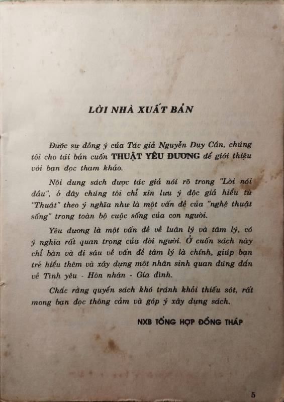 THUẬT YÊU ĐƯƠNG