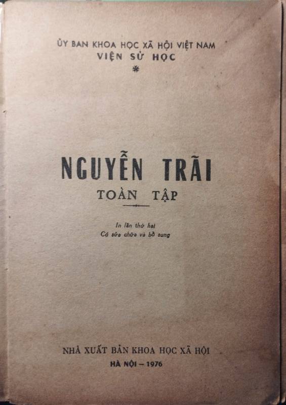 NGUYỄN TRÃI TOÀN TẬP