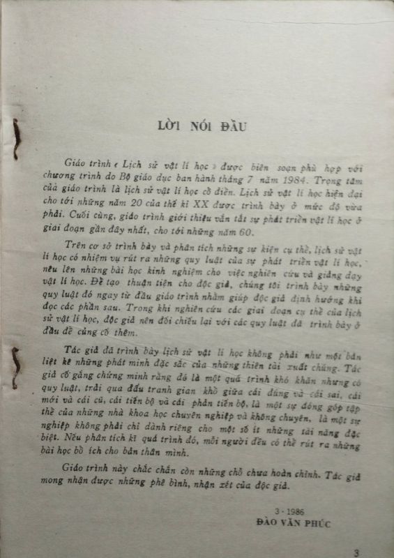 LỊCH SỬ VẬT LÍ HỌC BẢN 1986