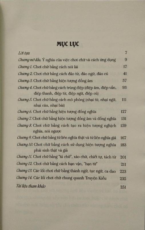 THÚ CHƠI CHỮ