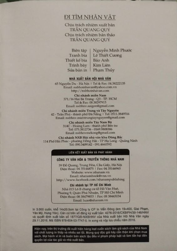 ĐI TÌM NHÂN VẬT - TẠ DUY ANH