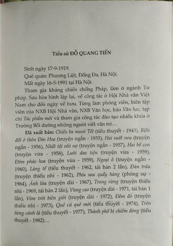 ĐỖ QUANG TIẾN TÁC PHẨM CHỌN LỌC BÌA CỨNG