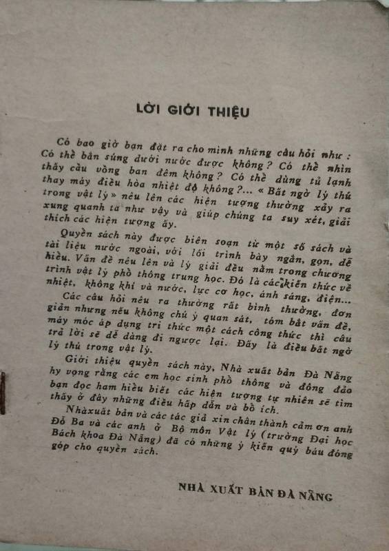 BẤT NGỜ LÝ THÚ TRONG VẬT LÝ