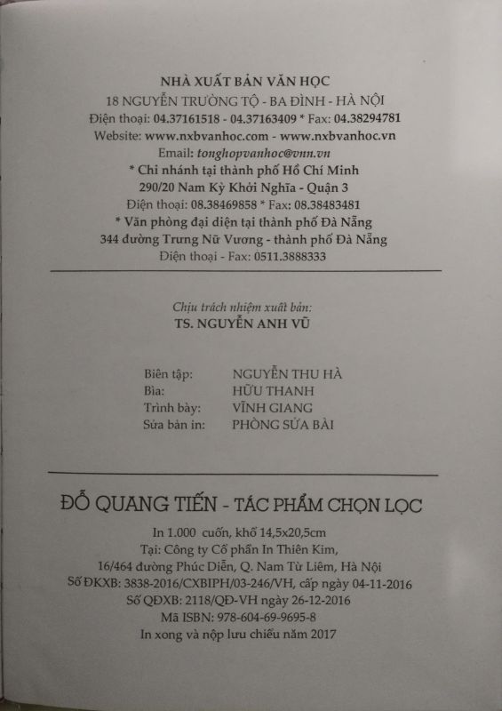 ĐỖ QUANG TIẾN TÁC PHẨM CHỌN LỌC BÌA CỨNG