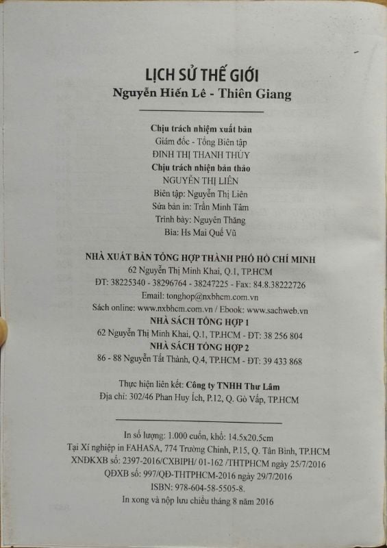 LỊCH SỬ THẾ GIỚI-NGUYỄN HIẾN LÊ, THIÊN GIANG