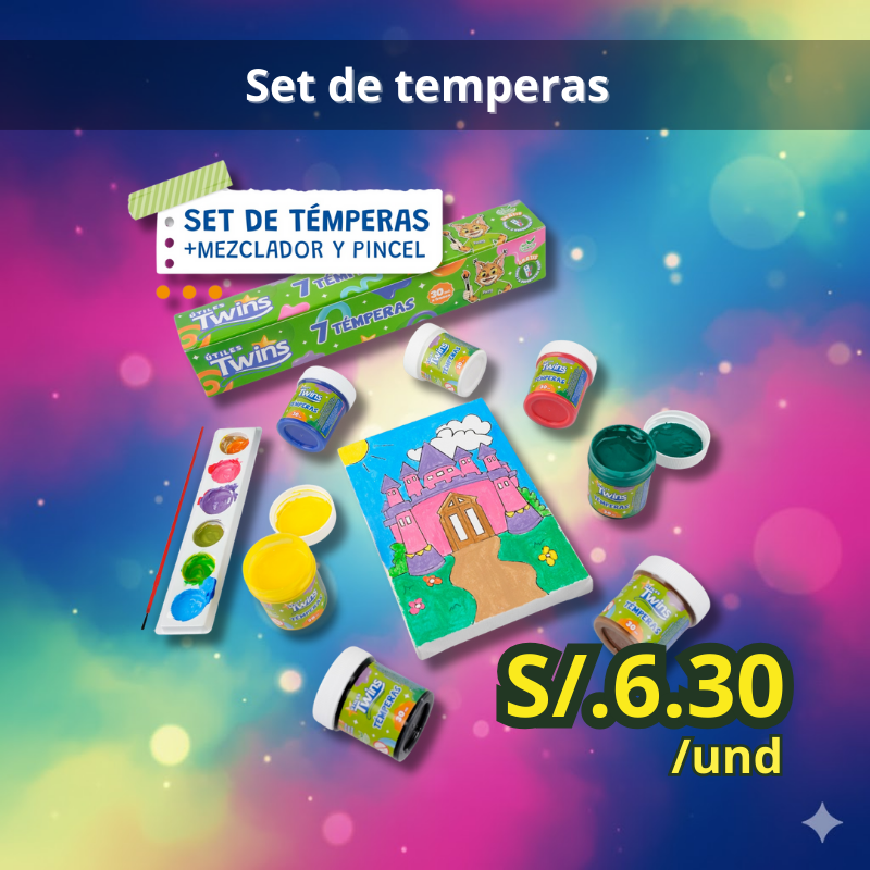 Témpera x 7 unds