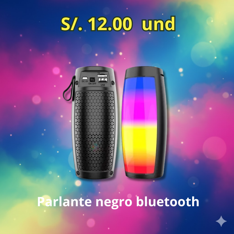 Parlante negro bluetooth