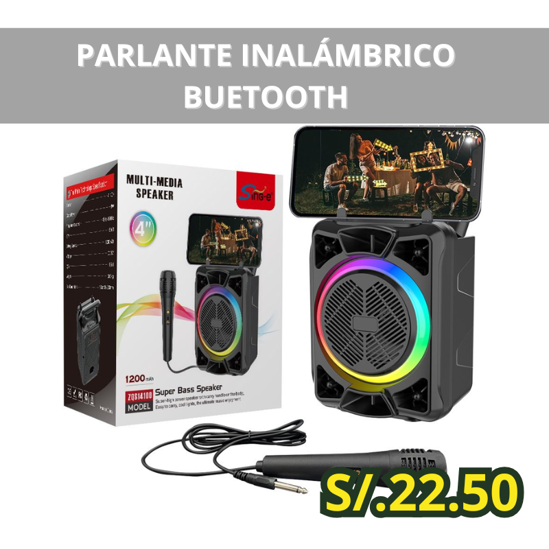 Parlante Karaoke 4 pulgadas económico