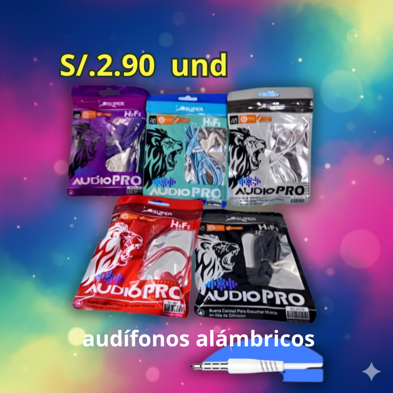 Audífonos alámbricos