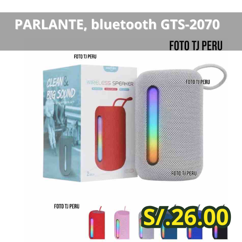 PARLANTE, bluetooth GTS-2070
