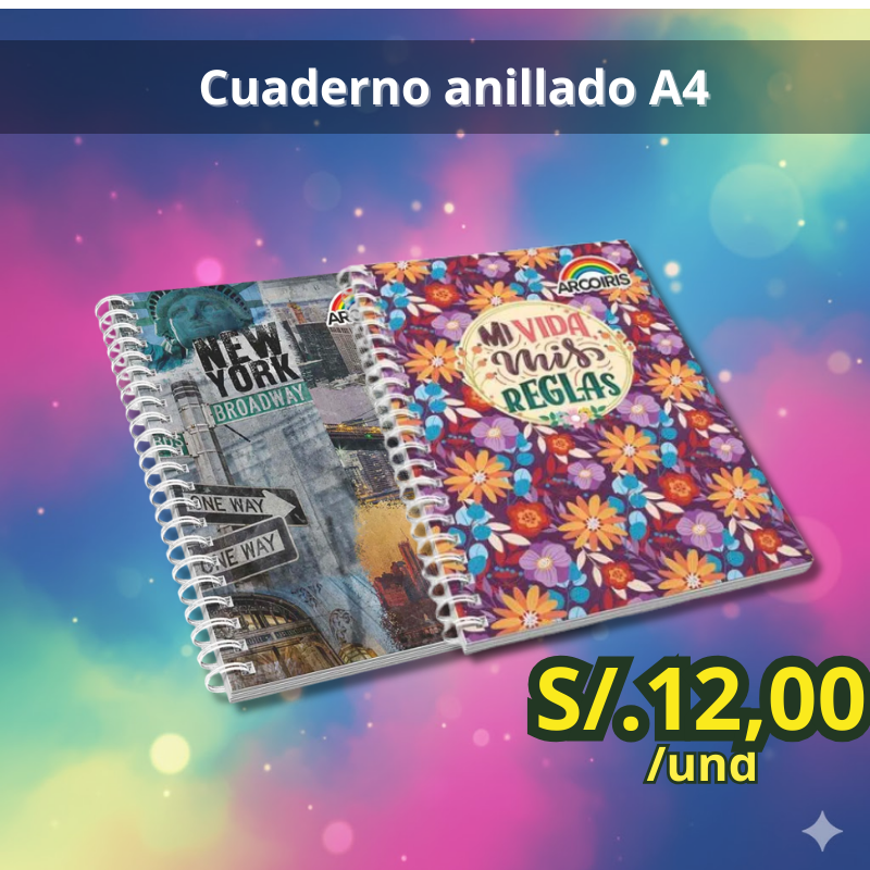 Cuaderno anillado A 4
