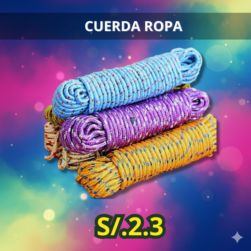 cuerda para ropa 10 mts