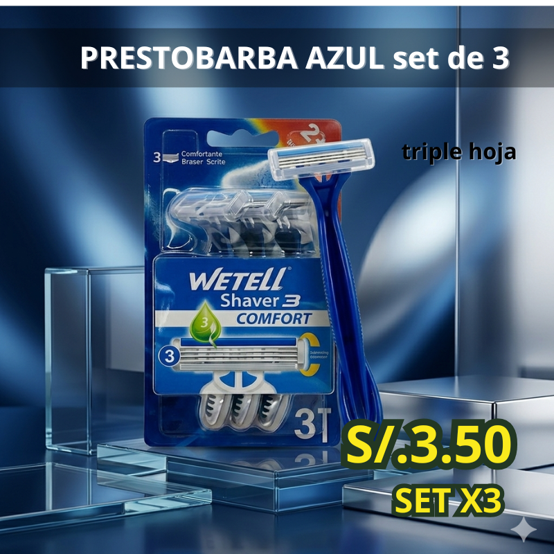 Prestobarba triple hoja