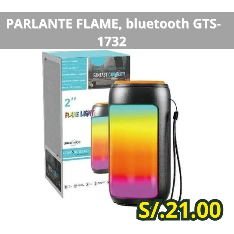 PARLANTE FLAME, bluetooth GTS-1732