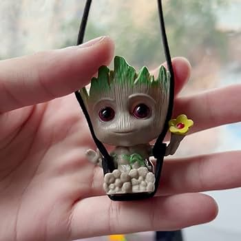 Groot Miniature Car Mirror Hanger
