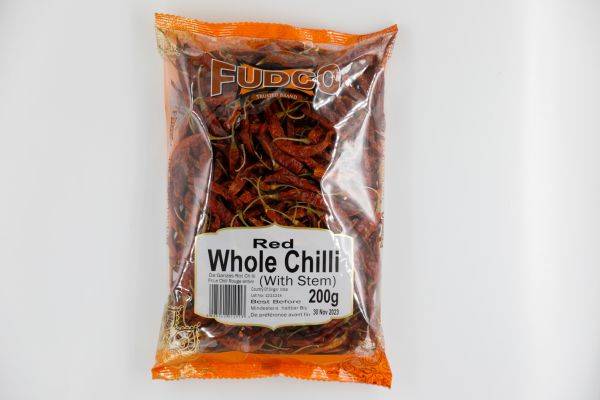 Fudco Chilli Whole Red Long With Stem (200 g )