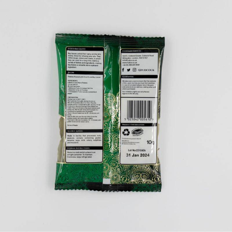 Fudco Bay Leaves Tej Patta Whole Js Tray (10g)