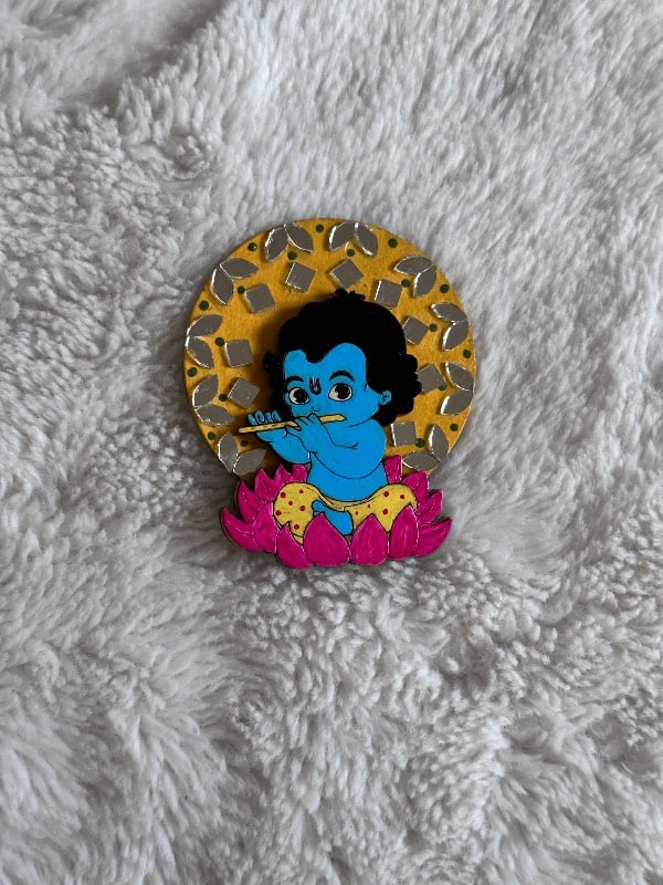 Krishna Mirror Art Fridge Magnet 1