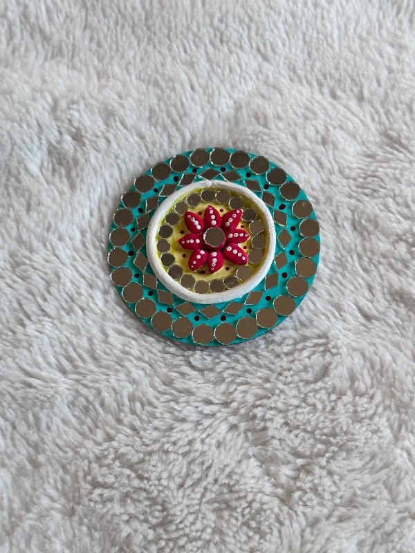 Indian Decor Mirror Mandala Fridge Magnet 1