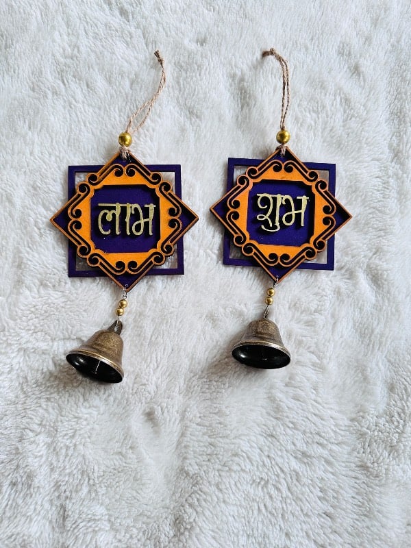 Purple & Orange Subh Labh Festive Decor