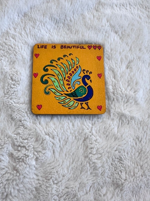 Peacock Life Is Beautiful Magnet