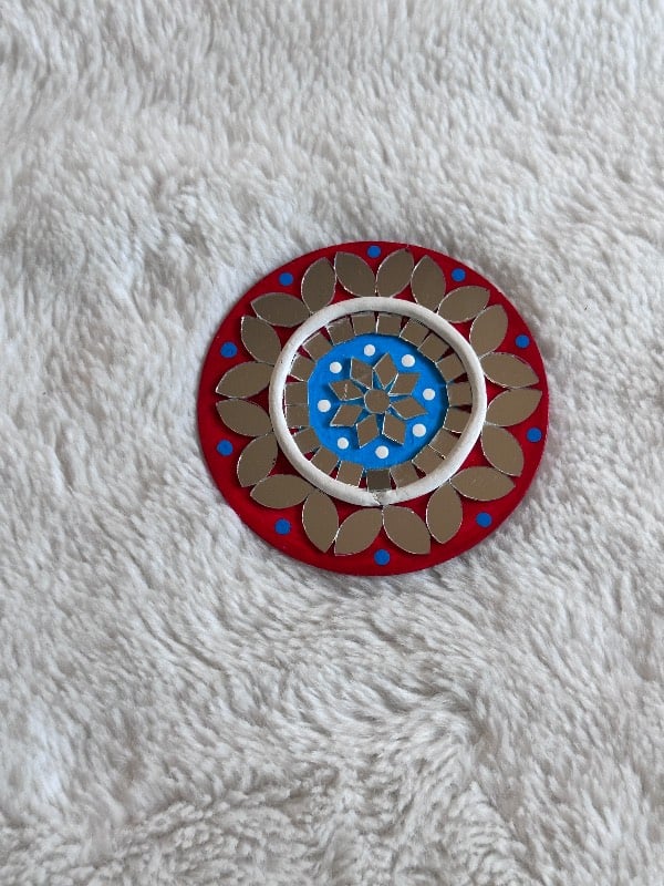 Indian Decor Mirror Mandala Fridge Magnet 3