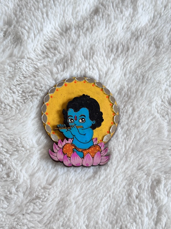 Krishna Mirror Art Fridge Magnet 2