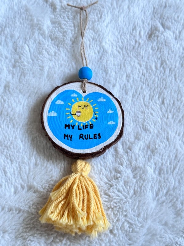 My Life My Rules Car Dangler