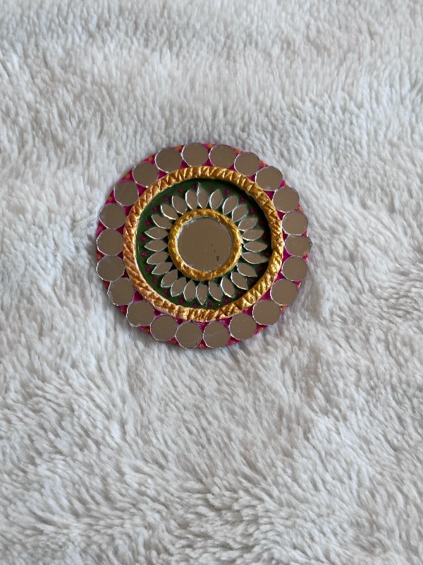 Indian Decor Mirror Mandala Fridge Magnet