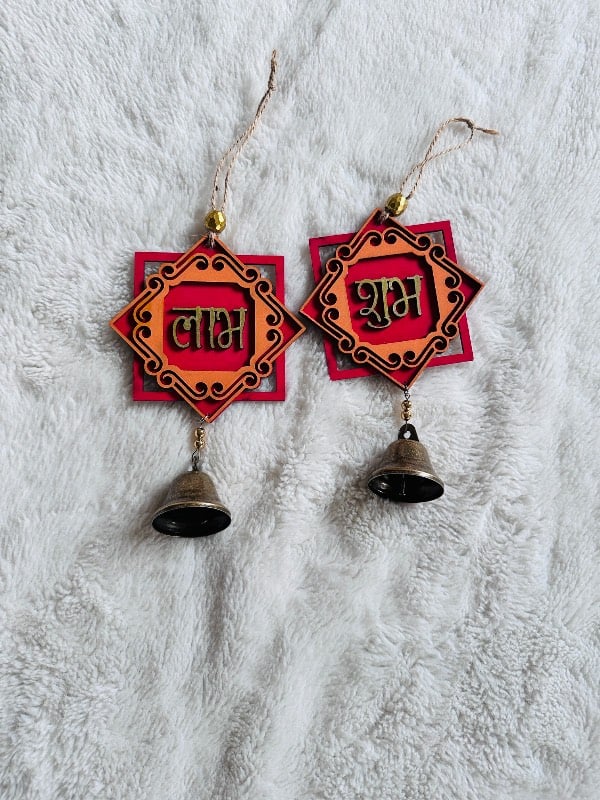 Red & Orange Subh Labh Festive Decor
