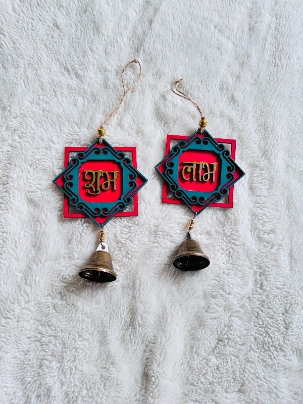 Red & Blue Subh Labh Festive Decor