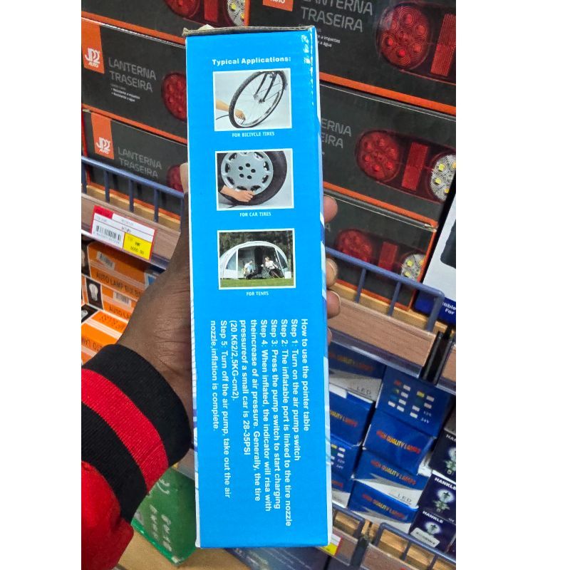 portable electric vehicle tire inflator pump