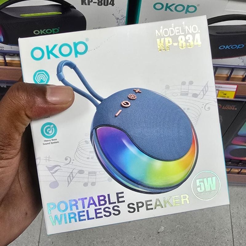 OKOP Model No. KP-834 Portable Wireless Speaker